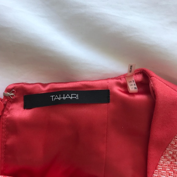 Tahari Dress Pink Tweed - Size 2 - Picture 4 of 6